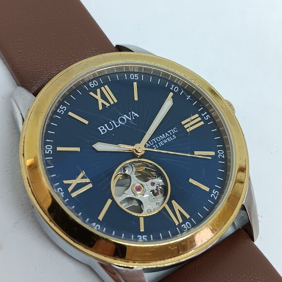 Bulova 98A263 Men’s 42mm Gold/Silver Tone S/Steel 21 Jewel Automatic Watch - Picture 12 of 13